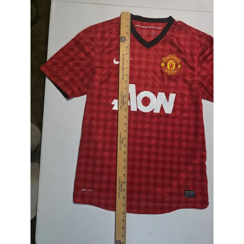 Nike Manchester United AON Home Soccer Jersey Dri-FIT Red Authentic Men's S